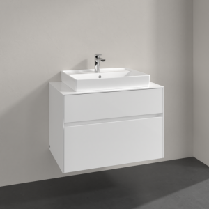 Meuble sous-lavabo Collaro, 2 compartiments coulissants
