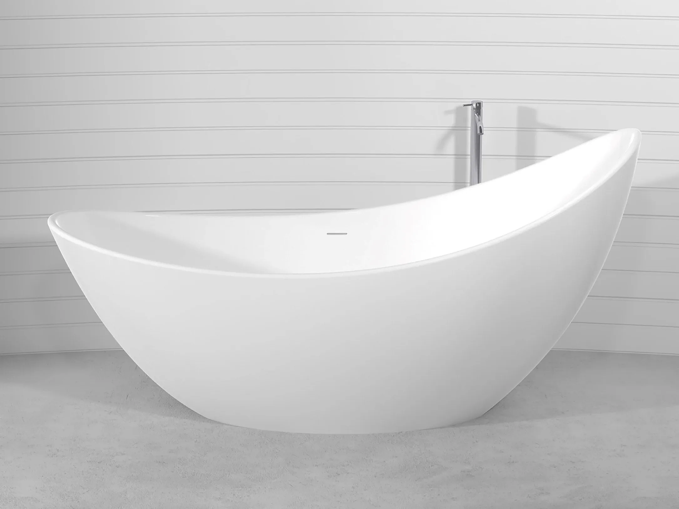 Baignoire ilôt ovale en Pietraluce® – Image 2